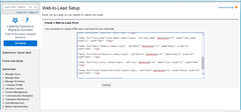 How to create Web to Lead HTML in Salesforce – Tarandeep Singh